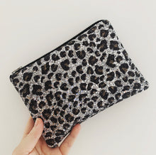 Load image into Gallery viewer, Leopard Silver Clutch