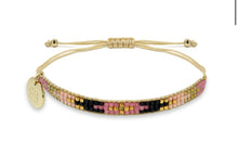 Load image into Gallery viewer, Black and Pink Bead Bracelet

