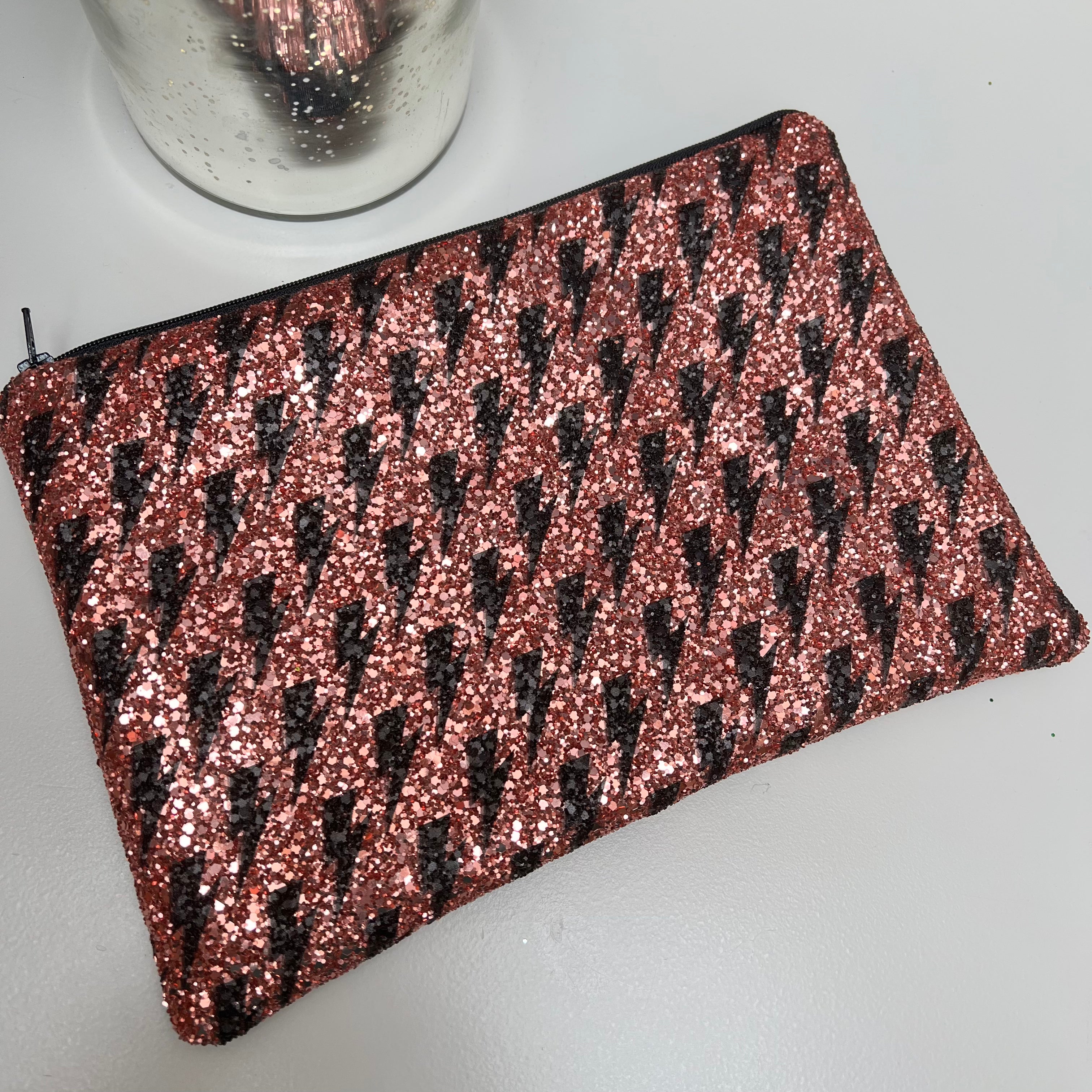 Rose gold sequin sales purse