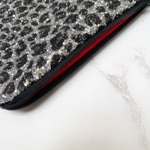 Load image into Gallery viewer, Leopard Silver Clutch