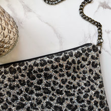Load image into Gallery viewer, Leopard Silver Clutch