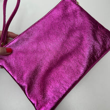 Load image into Gallery viewer, Metallic Leather Clutch
