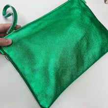 Load image into Gallery viewer, Metallic Leather Clutch
