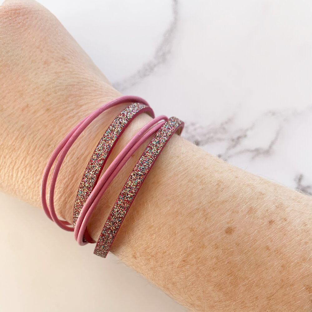 Pink Glitter Bracelet