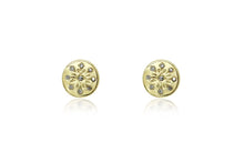 Load image into Gallery viewer, Gold Snowflake Earrings
