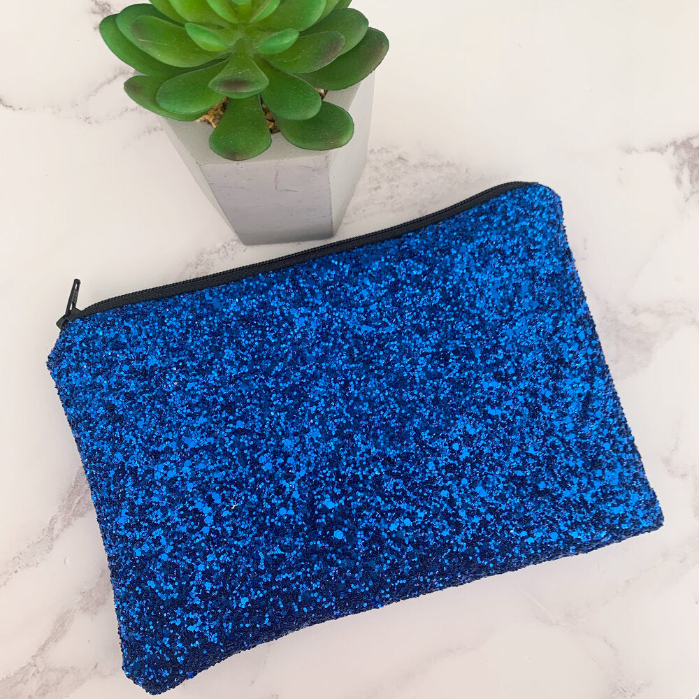 Electric Blue Glitter Bag