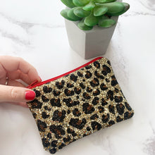 Load image into Gallery viewer, Gold Leopard Coin Purse
