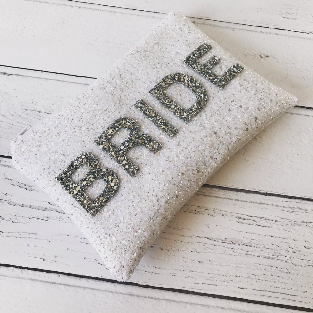 Bride Glitter Bag in Stardust white
