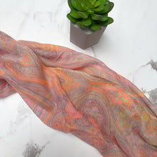 Load image into Gallery viewer, Neon Pink floral Scarf
