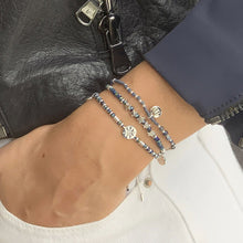 Load image into Gallery viewer, Navy &amp; Silver Star Charm Bracelet
