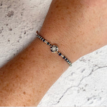 Load image into Gallery viewer, Navy &amp; Silver Star Charm Bracelet
