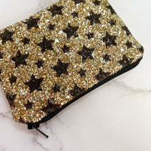 Load image into Gallery viewer, Gold Star Glitter Coin Purse
