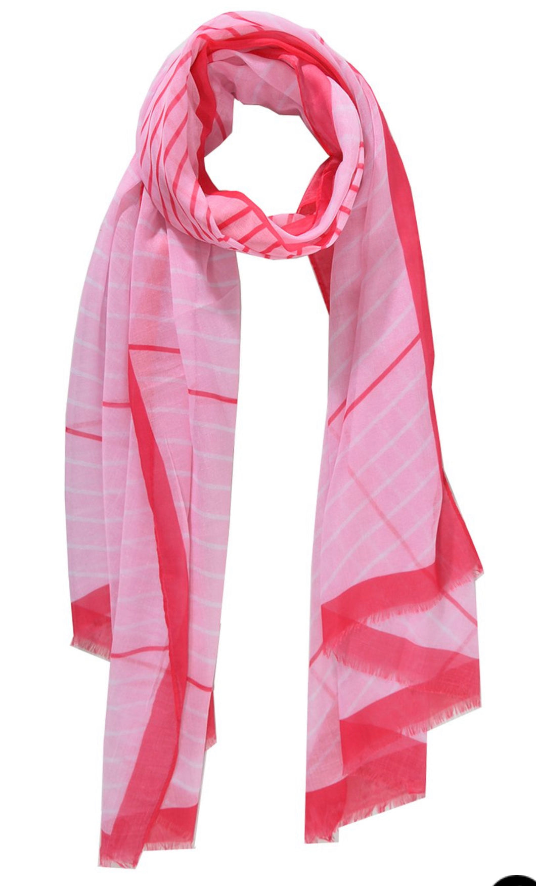 Pink Striped Scarf