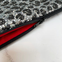 Load image into Gallery viewer, Leopard Silver Clutch
